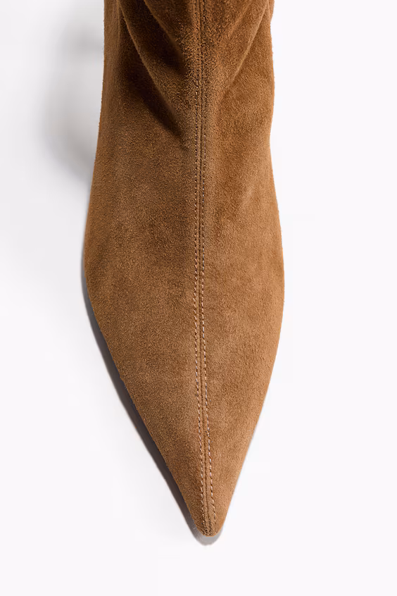 Ботильоны из кожи с средним голенищем