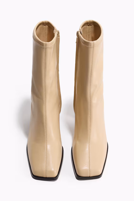 Ботильоны на платформе с мехом у щиколотки