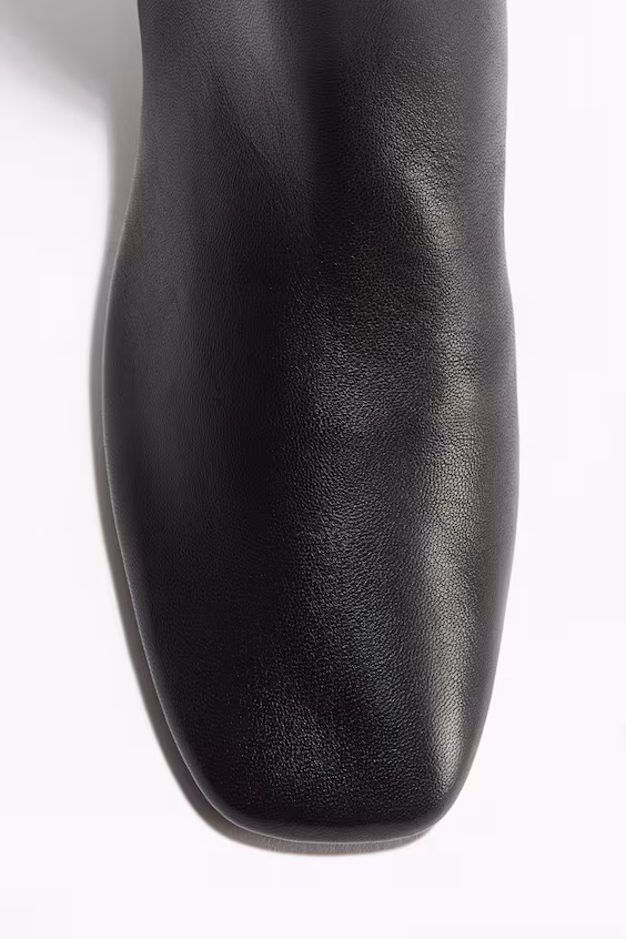 Сапоги из кожи на каблуке h&m