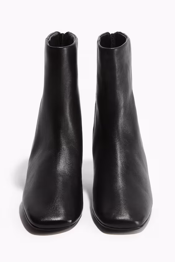 Сапоги из кожи на каблуке h&m