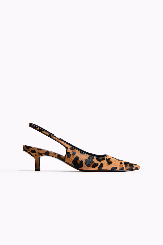 Босоножки на каблуке kitten из кожи