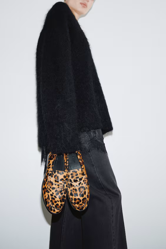 Лоферы из кожи