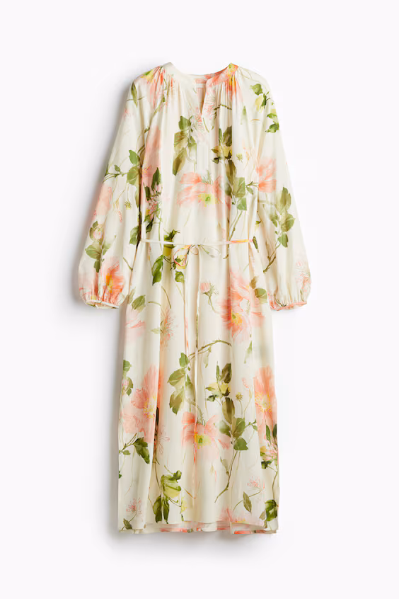 Платье с воздушными рукавами-баллон