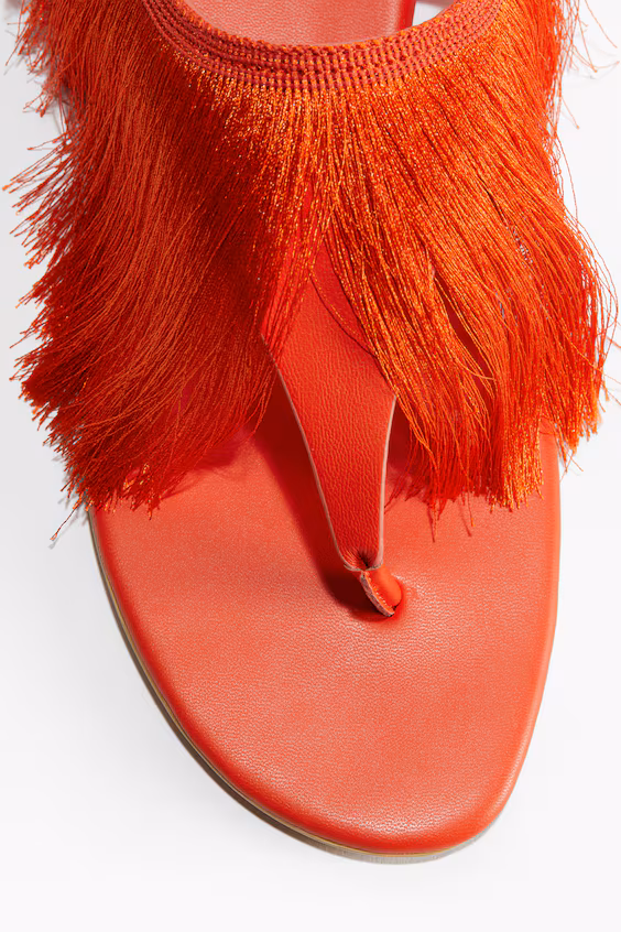 Сандалии с бахромой h&m