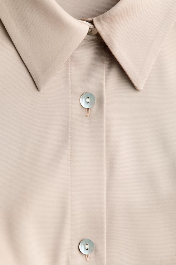 Облегающая рубашка из саржи