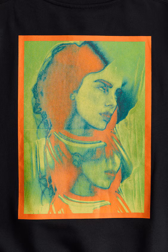 Оверсайз-свитшот с принтом