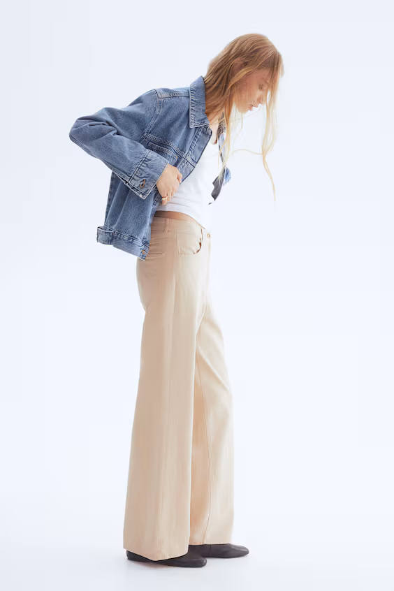 Широкие брюки из хлопка