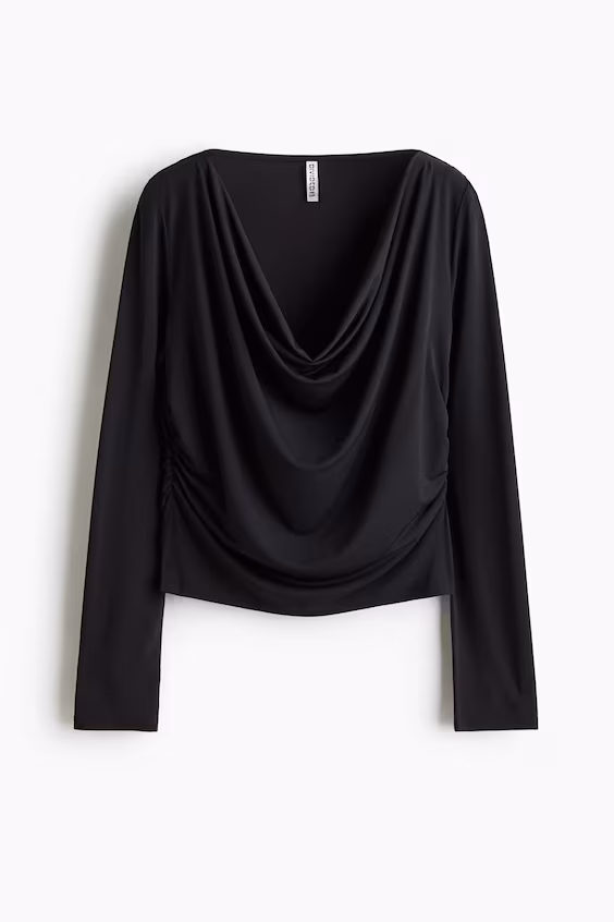 Джерси свитер с драпировкой