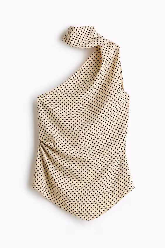 Топ с воротником в стиле платка