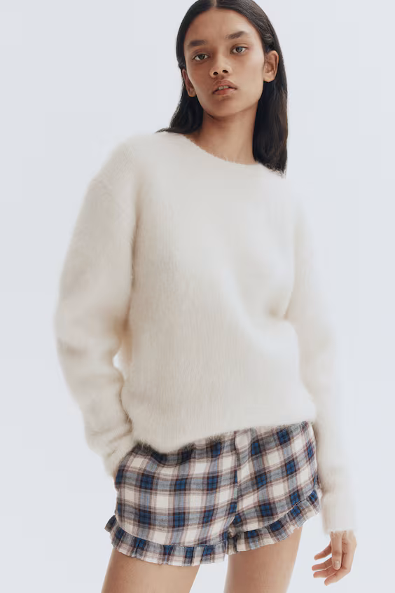 Шорты из хлопкового саржевого полотна