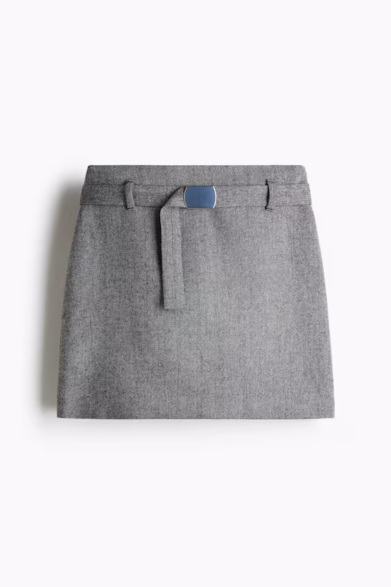 Мини-юбка с поясом