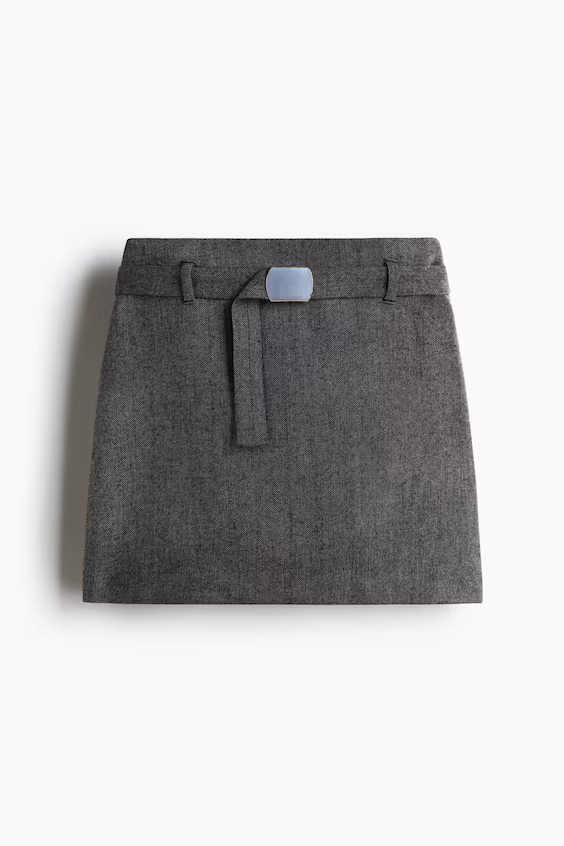 Мини-юбка с поясом