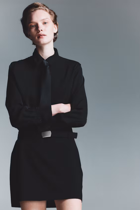 Мини-юбка с поясом