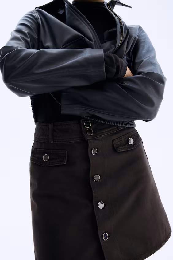 Джинсовая мини-юбка линии a