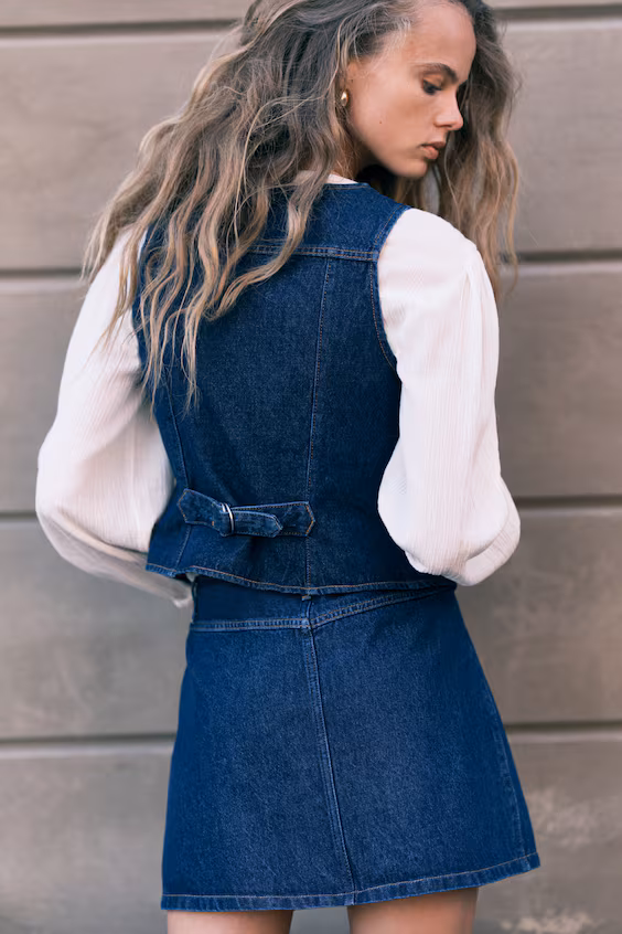 Мини-юбка из джинсы