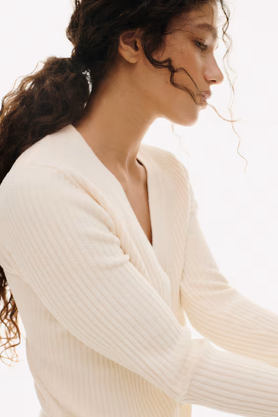 Пальто в рубчик