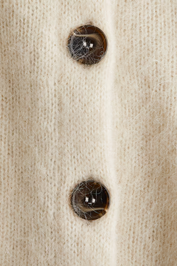 Пальто из смесовой мохеровой пряжи