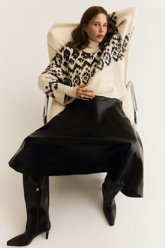 Свитер из жаккардового трикотажа