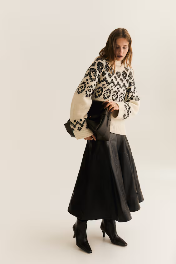 Свитер из жаккардового трикотажа