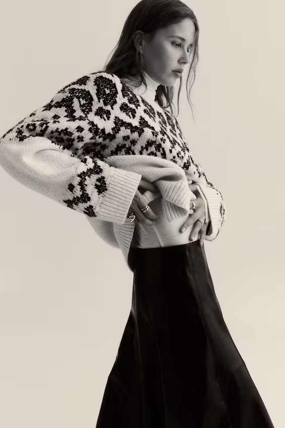 Свитер из жаккардового трикотажа