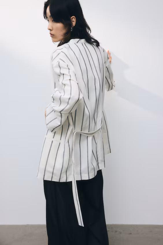 Пиджак из смеси льна