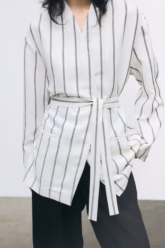 Пиджак из смеси льна