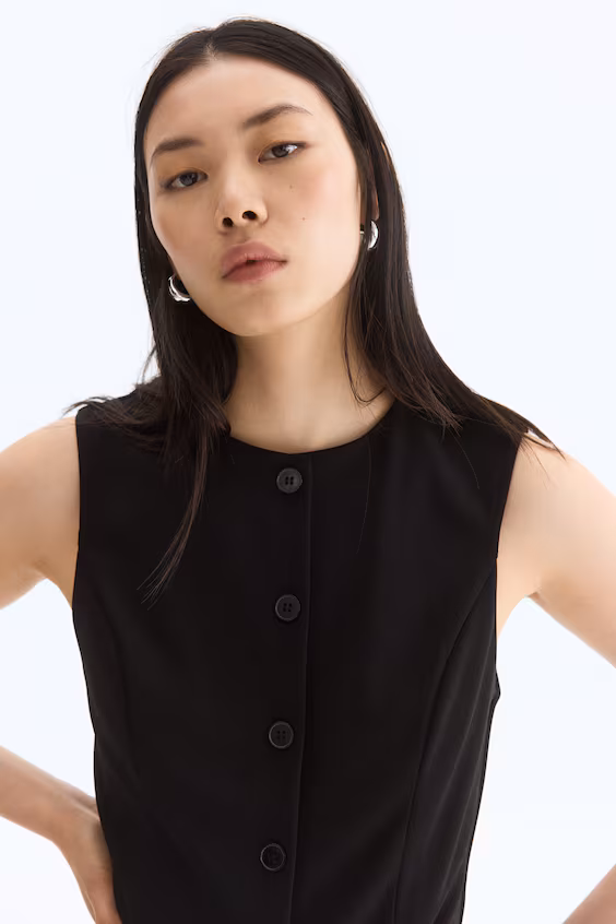 Жилет из ткани понте-де-рома