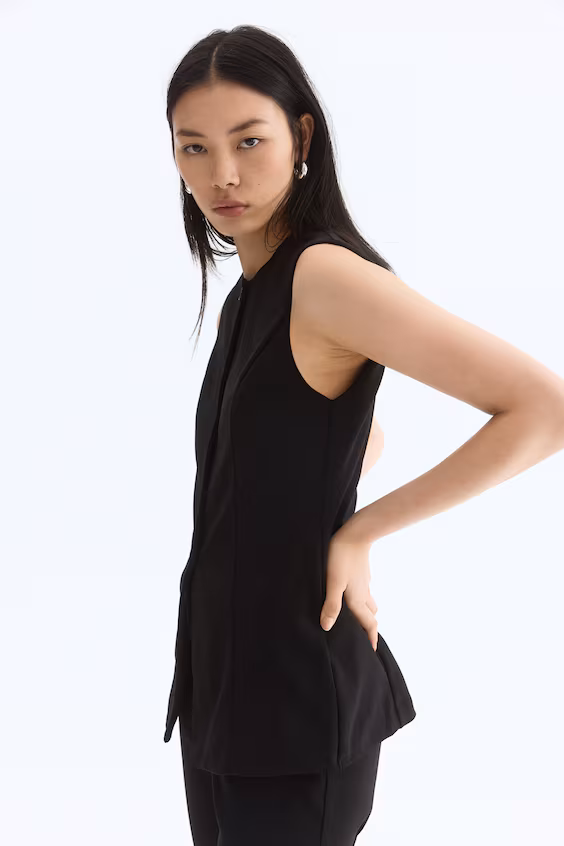 Жилет из ткани понте-де-рома