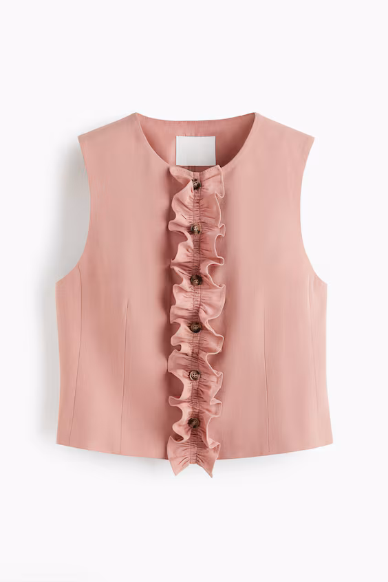 Жилет с оборками