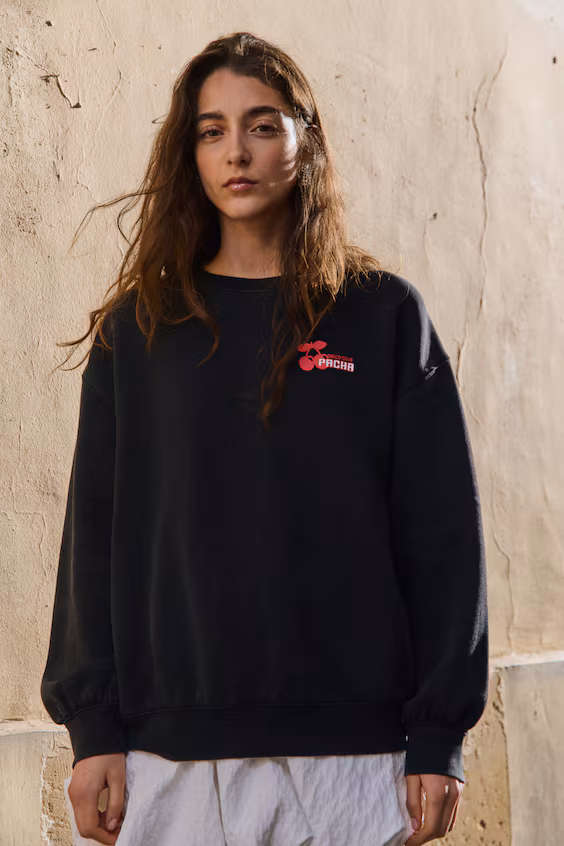 Свитшот оверсайз с принтом