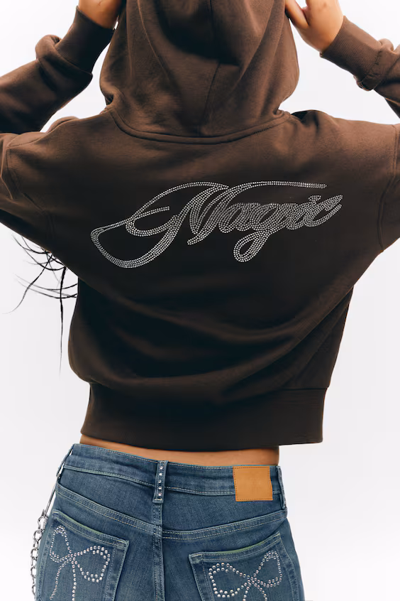 Худи с короткой застежкой