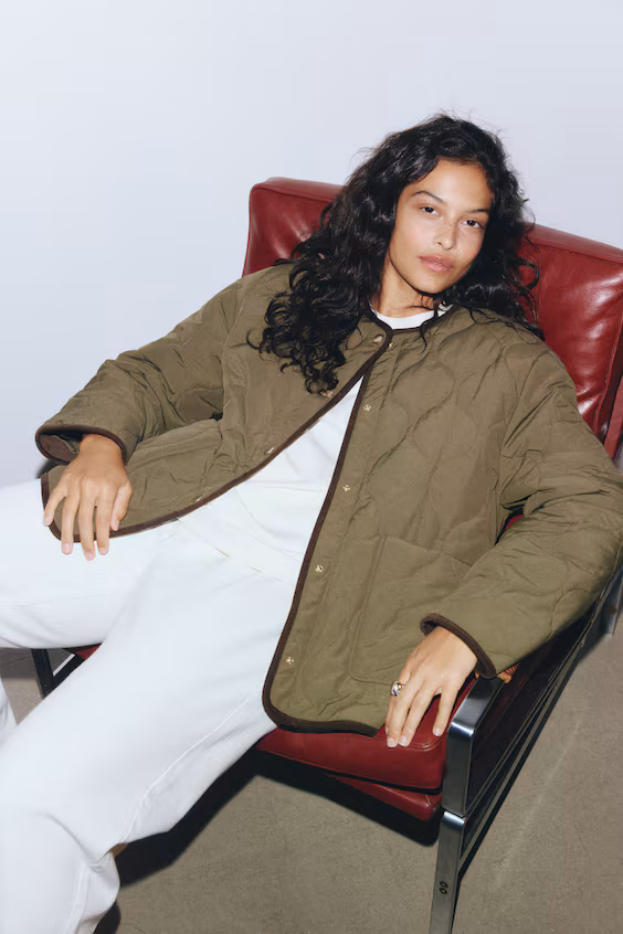 Стеганый пальто