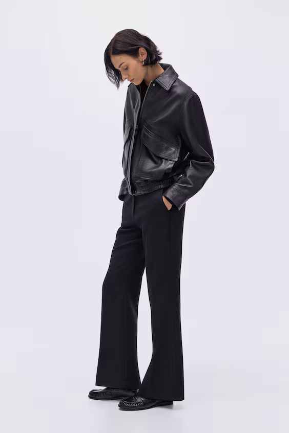 Брюки-клеш из шерстяной смеси