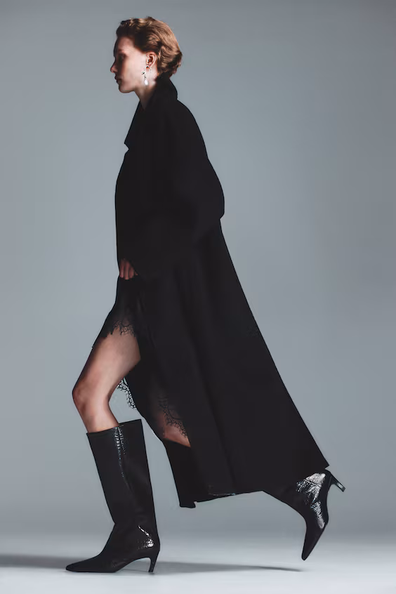 Ботфорты до колена из кожи