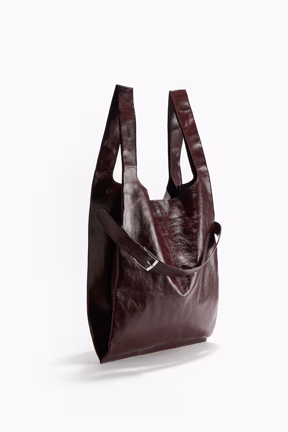 Большая кожаная сумка-тоут