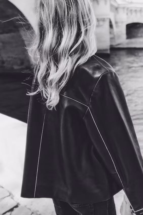 Кожаное пальто