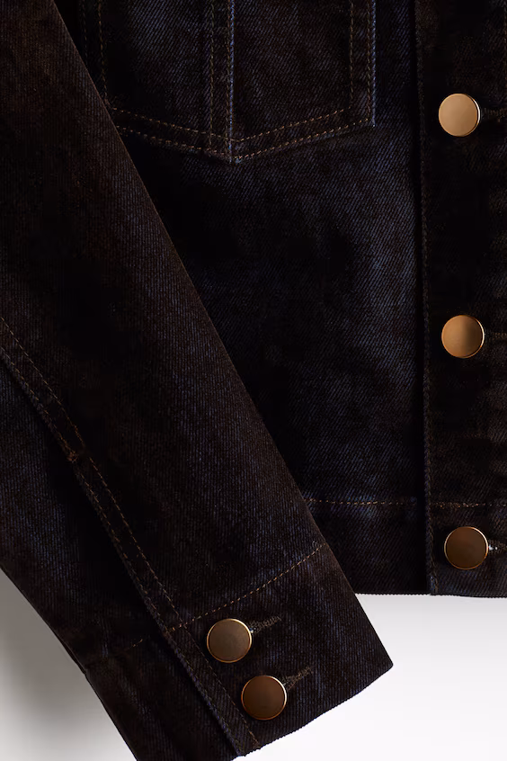 Куртка из джинсы с бархатной отделкой