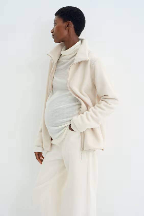 Mama флисовое кенгуру-пальто before & after