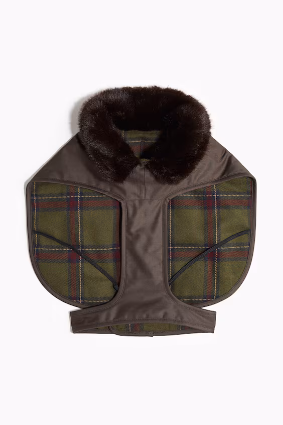 Плащ для собаки из вощеной ткани