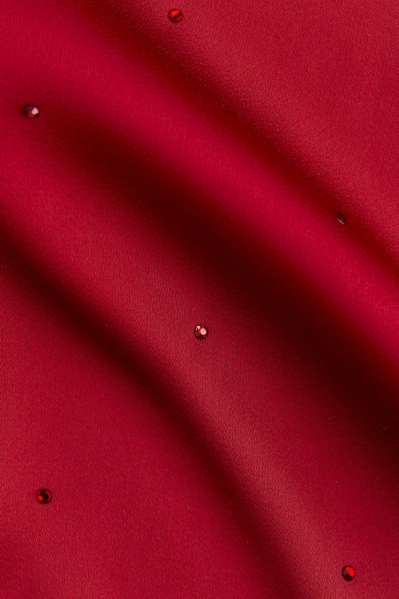 Пижамная рубашка из украшенного атласа