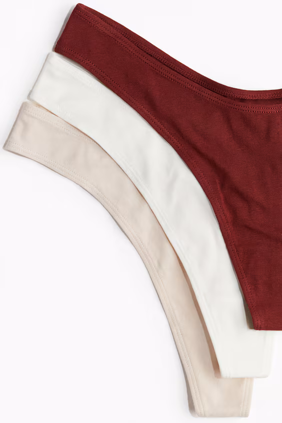 Набор из 10 трусиков-стринг из хлопка