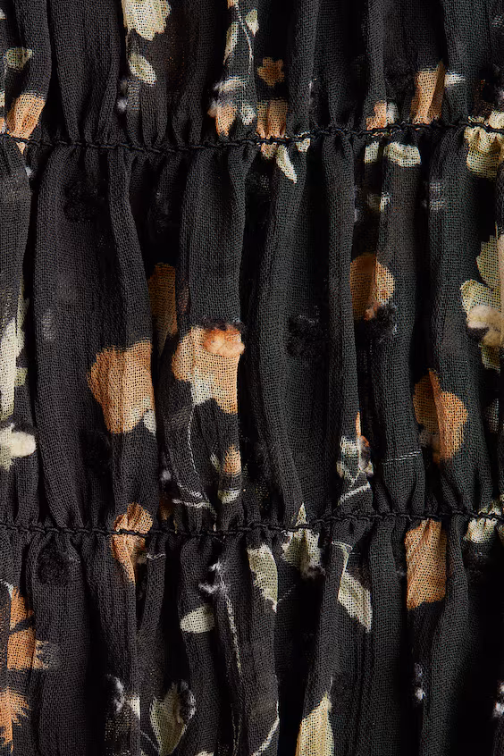 Блуза из тюля с рюшами