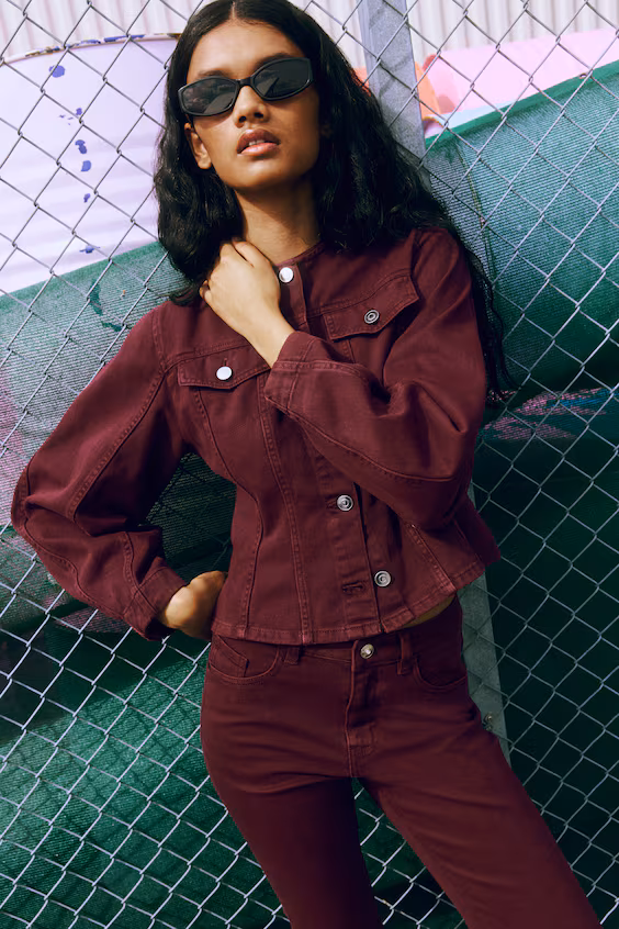 Рубашка из саржи с поясом