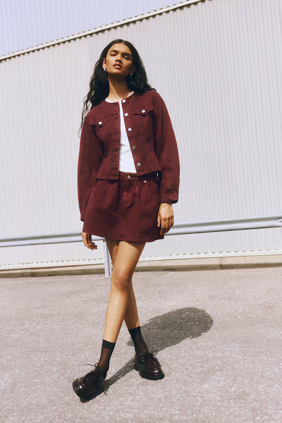 Джинсовая мини-юбка