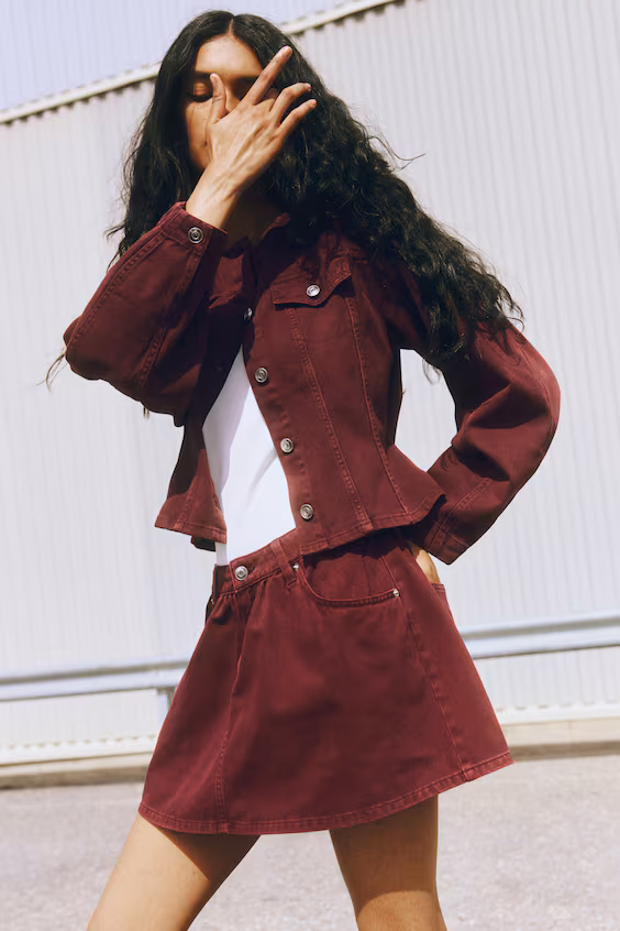 Джинсовая мини-юбка