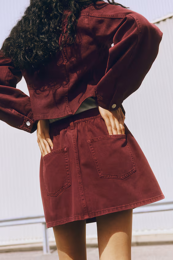 Джинсовая мини-юбка