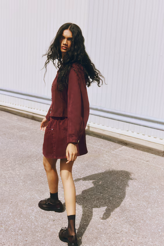 Джинсовая мини-юбка