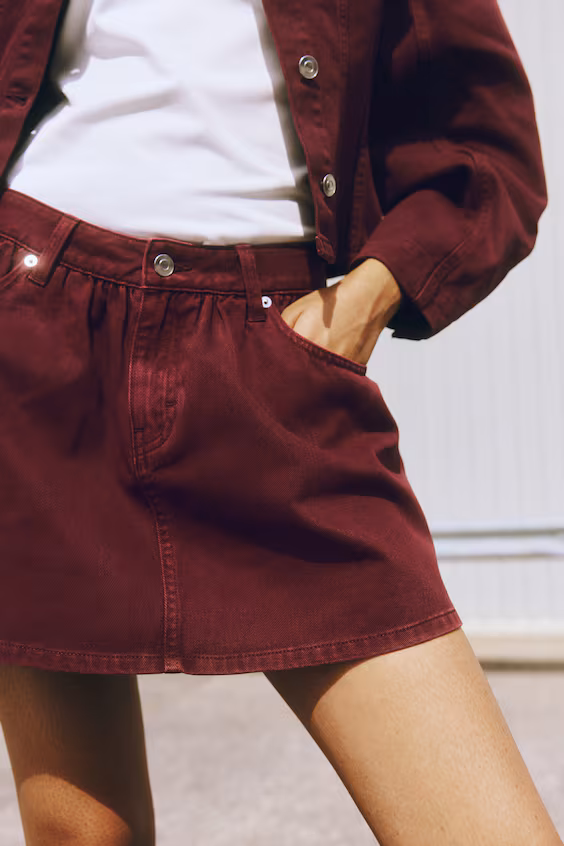 Джинсовая мини-юбка