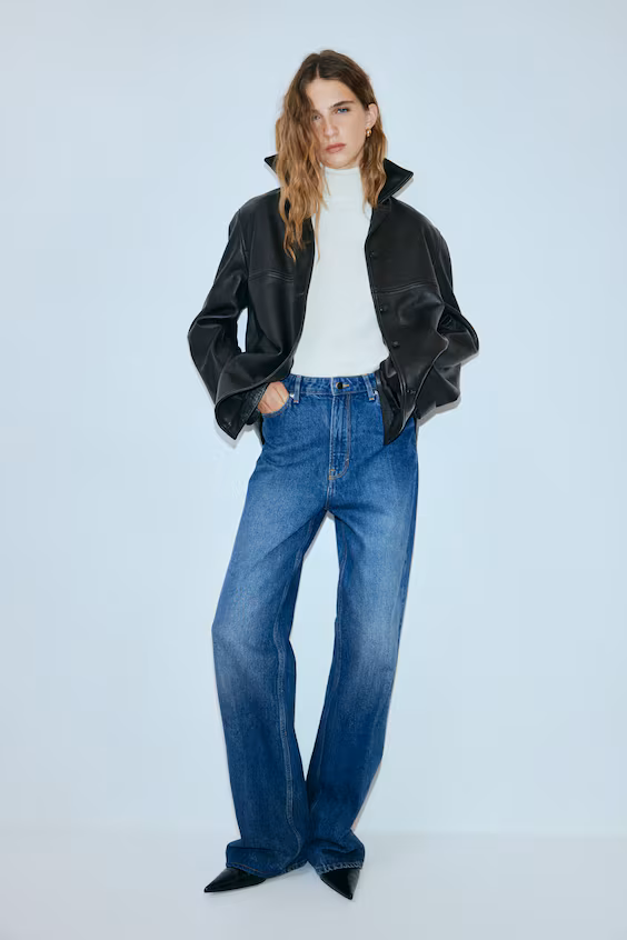 Кожаное пальто