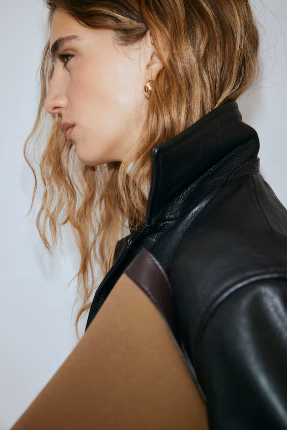 Кожаное пальто